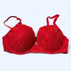 No Boundaries Red Lace Push-Up Bra